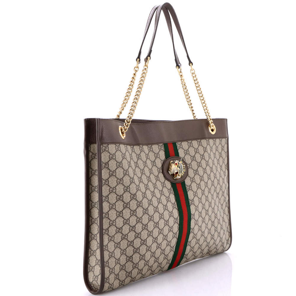 Gucci Large Rajah Chain Tote GG Coated Canvas - Picture 2 of 5
